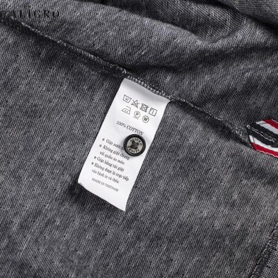 Áo polo nam cộc tay trơn màu xám vừa aligro ALGPLO44