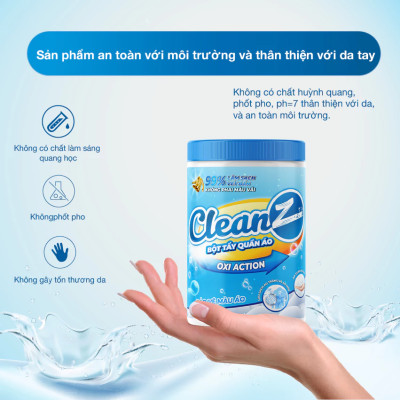 Bột tẩy quần áo màu CleanZ 300g đánh bay vết bẩn, ố màu