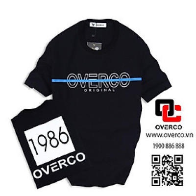 Áo thun nam OVERCO Chất Vải 100% Cotton Màu Đen Thoáng Mát 