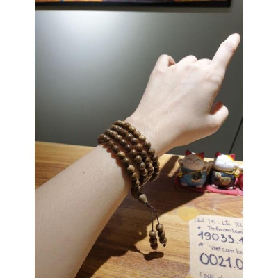 Vòng Tay 108 hạt Trầm Hương TẶNG HỘP GẤM - chuỗi 108 hạt trầm tốc vườn đeo tay nam nữ quấn 3-4 vòng. chuỗi hạt niệm Phật