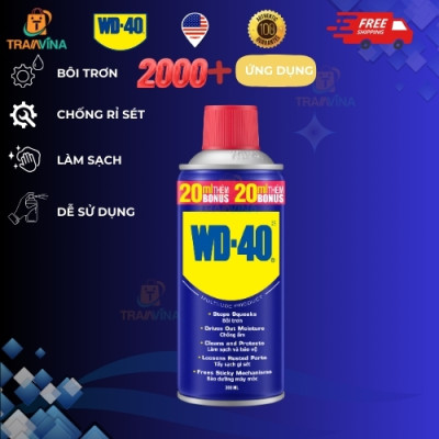 Chai Xịt Tẩy Rỉ Sét WD-40 Multi-Use Product Dầu Chống Rỉ Bôi Trơn, Chống Ẩm, Vệ Sinh Làm Sạch Đa Năng Bảo Dưỡng Xe, Đồ Dùng Gia Đình - Hàng Chính Hãng